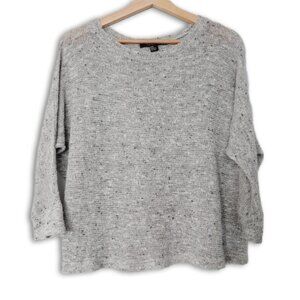 FOREVER 21 | Soft Dolman Sleeve Lightweight Fine Knit Sweater Top Gray Sz M